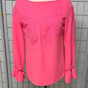 Tristan, Elegant Pink Women's Top, Size Small